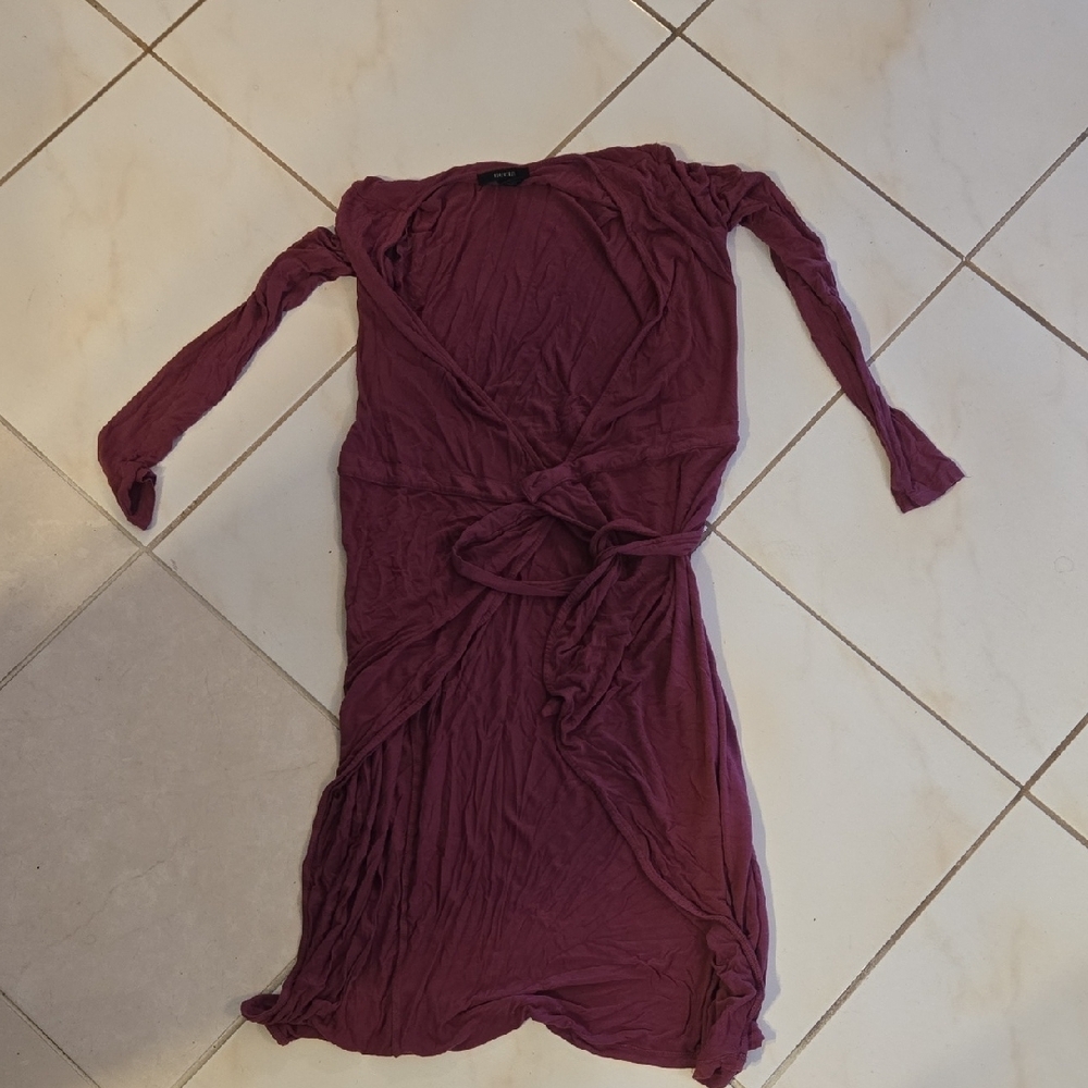 Forever 21 Red Asymmetrical Ruched Bodycon Dress